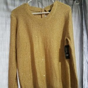 Gold shimmery sweater long sleeve